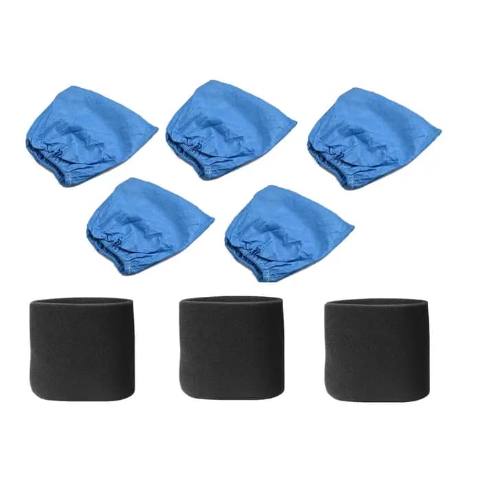 5 sacs en tissu 3 sacs filtrants humides filtre sec filtre en mousse compatible avec AquaVac Bosch E