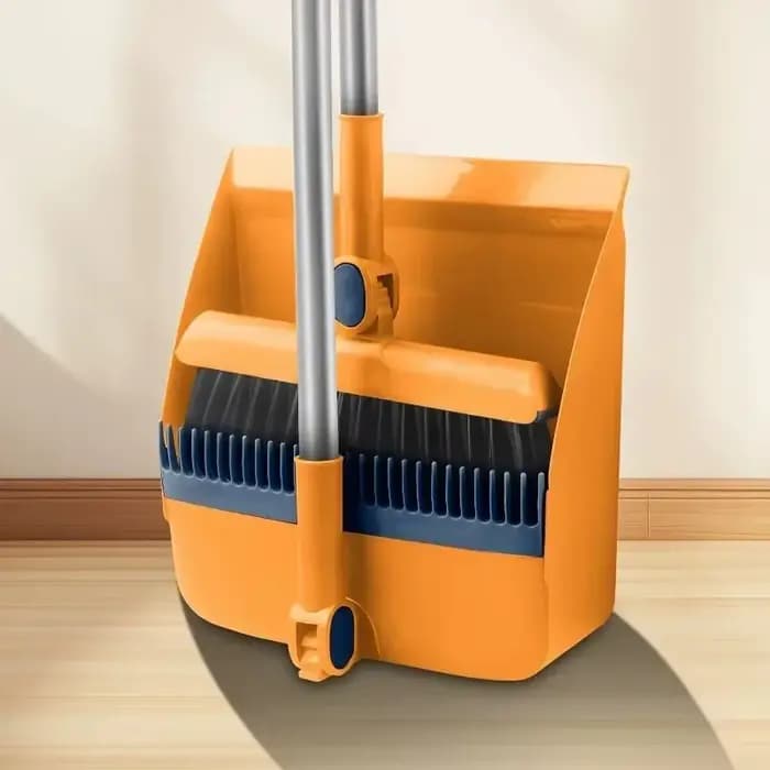 * Balai magnétique pliant rotatif 3 en 1 et ensemble de nettoyage de pelle à poussière adapté au ens
