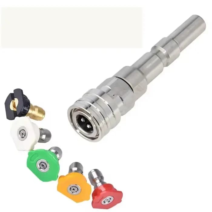 Kit de 5 buses haute pression colorées, adaptateur Nilfisk, embouts de pulvérisation à connexion rap