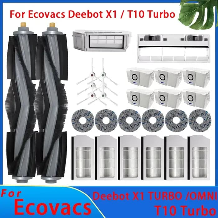 Pièces de rechange pour aspirateur Robot Ecovacs Deebot T10 OMNI X1 TURBO, filtre, brosse latérale,