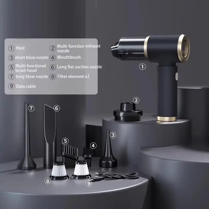 Nouvel aspirateur de voiture sans fil 4-en-1 2026, aspiration puissante 18000 PA et souffleur d'air,