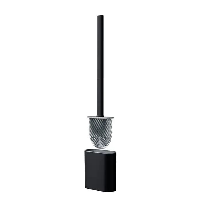Brosse de toilette en silicone murale et sur pied, double usage, mini brosse de toilette, brosse dou