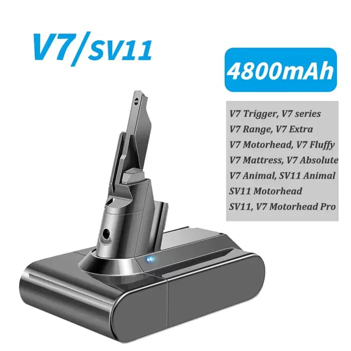 Batterie 21.6V pour aspirateur Dyson V7 V8, remplacement V7-SV11 V8-SV10, modèles adaptés au déclenc