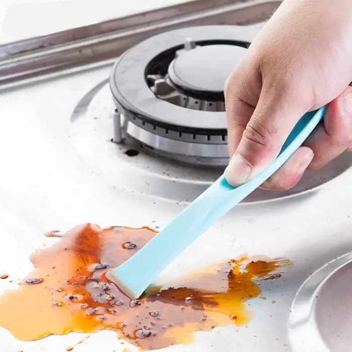 Grattoir de nettoyage double extrémité pour cuisinière à gaz, multifonctionnel et créatif, pour déco
