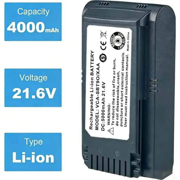 Batterie d'origine pour aspirateur sans fil Samsung Vs9000 Jet90 Jet75 Jet90E VCA-SBT90