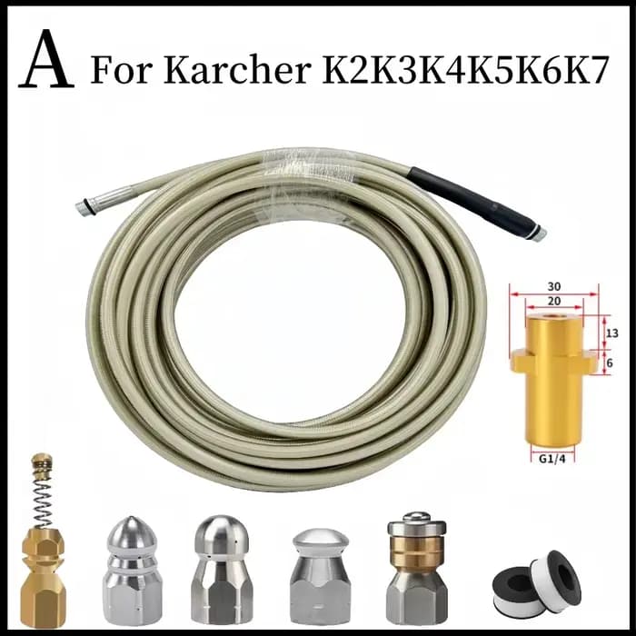 Nettoyeur de tuyaux à haute pression pour Karcher Interskol Nilfisk Bosch Lavor, buse de nettoyeur à