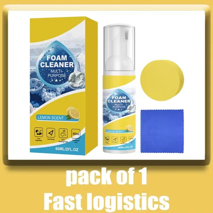 Nettoyant moussant multi-usages 2-en-1 pour sièges de voiture et éliminateur de taches sur tissus, é