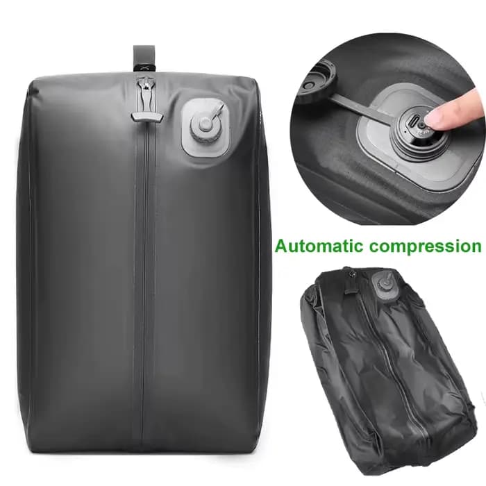 Sac sous vide automatique (pompe à air à l'intérieur) sac de rangement réutilisable sac de compressi