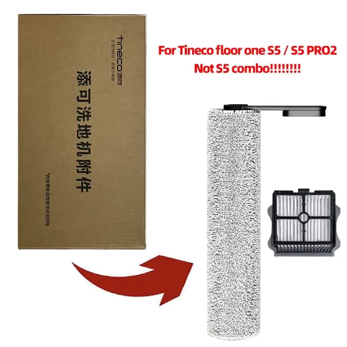 Filtre de brosse à rouleau de remplacement d'origine pour Tineco Floor One S5 / S5 PRO2 / S7 PRO / S