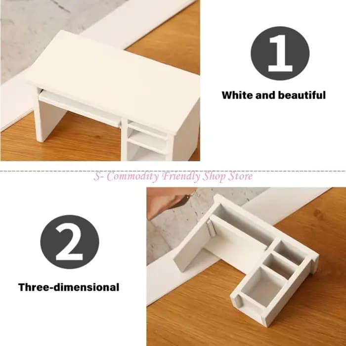 85ae 1/12 Scale Dollhouses Office bureau paire chaises avec disposition interchangeable pour les aff