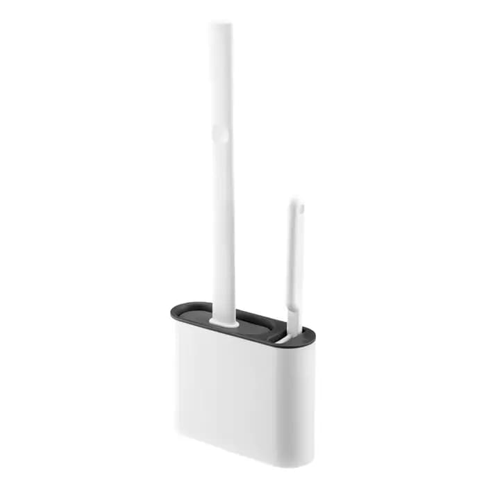 Brosse de nettoyage de brosse de toilette en Silicone, tête plate, Flexible, mural, nettoyeur de cuv