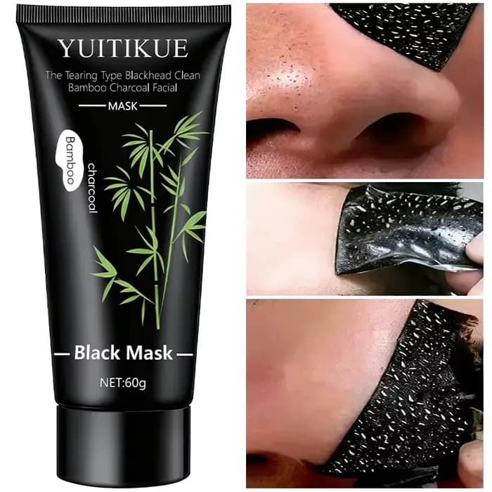 YUITIKUE Masque noir au charbon de bambou 60g - Type de déchirure Nettoyage en profondeur, éliminati