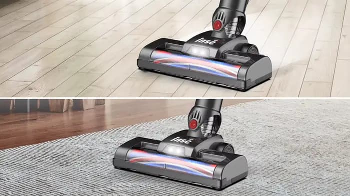 Aspirateur sans fil INSE N650-01, autonomie jusqu'à 45 services, déterminer l'aspirateur injuste
