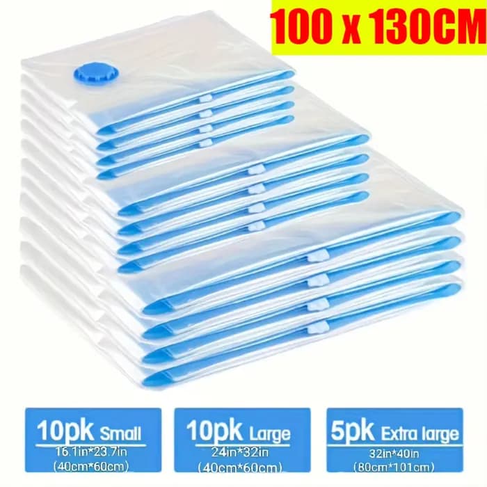 Lot de 3/5/10 Sacs de Rangement sous Vide pour Vêtements et Literie Sacs de Compression Économiseurs