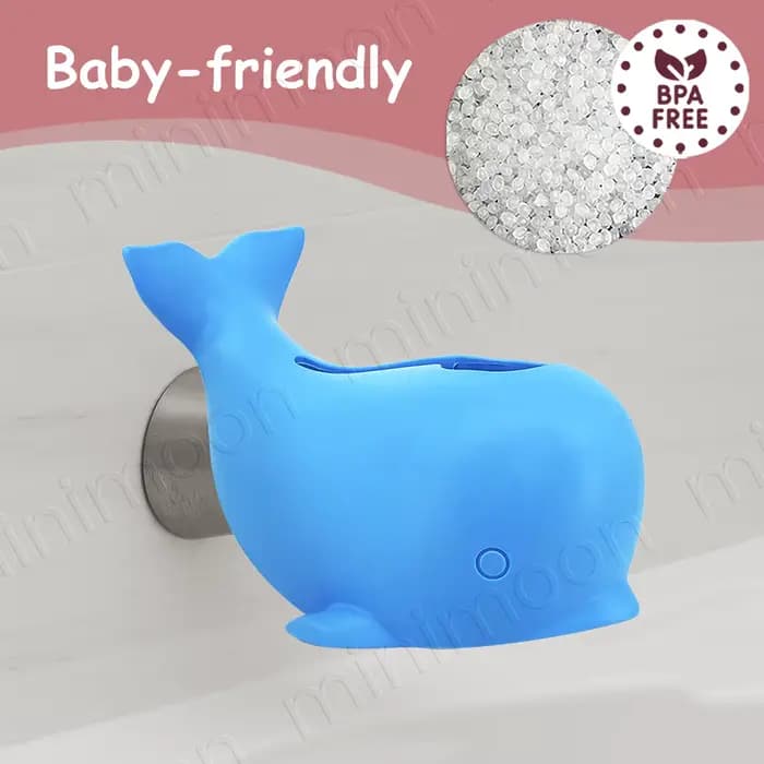 Housse de robinet de bain pour bébé, en Silicone sans BPA avec sangle réglable pour un temps de bain