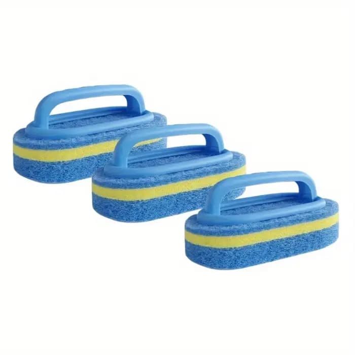 Ensemble de 3 brosses de nettoyage pour piscine ; brosses en éponge de polypropylène durables, adapt
