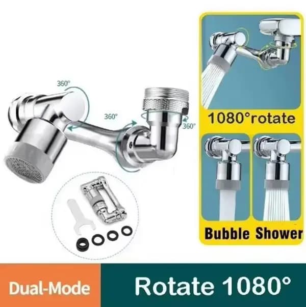 Barboteur de robinet de cuisine cascade résistant aux éclaboussures 360 ° Adaptateur d'eau d'exten