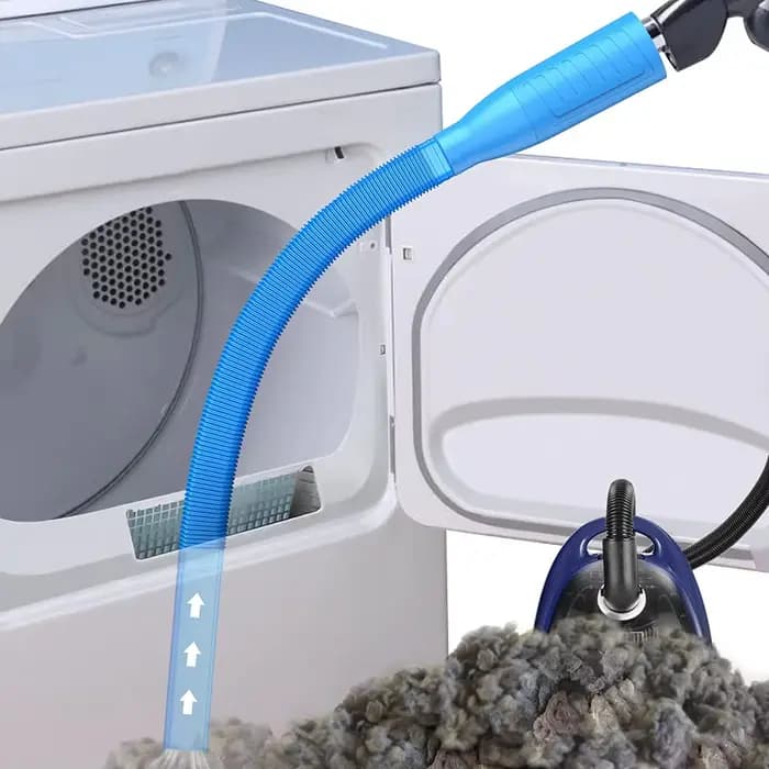 Accessoire de nettoyage de ventilation de sèche-linge, fixation de tuyau d'aspiration, brosse de tuy