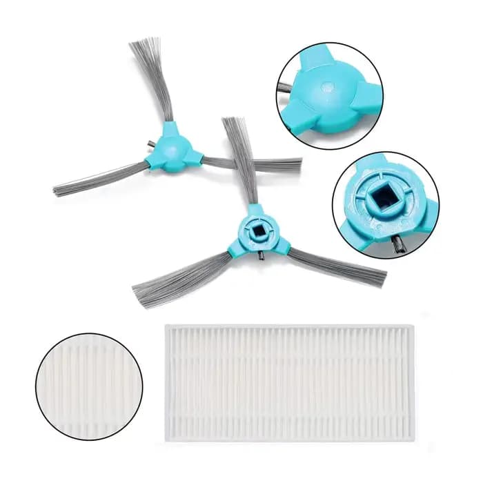 Compatible avec Conga 1290 1390 1590 Robot Aspirateur Kit Accessoires Brosse Latérale Filtre HEPA Pi