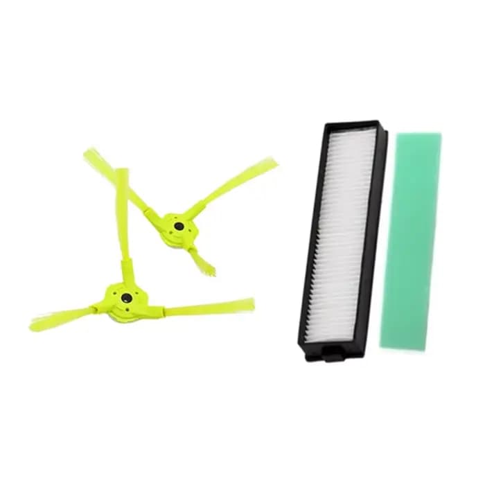 4 pièces/lot (1 paire de brosse latérale + filtre Hepa + filtre éponge) pour LG HOM-BOT ROBOKING Rob