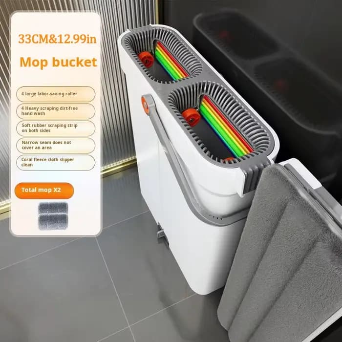 Joybos – vadrouille rotative 360, ensemble de seau de 33cm, lavage et presser à baril plat mains lib