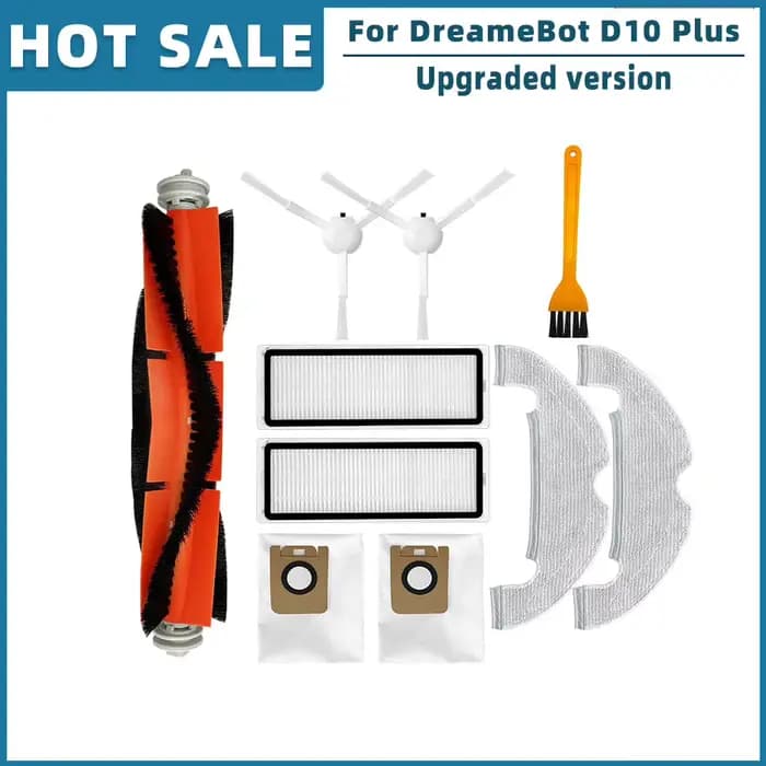 Brosse principale et latérale pour aspirateur robot Xiaomi Dreame Bot D10 Plus RLS3D, filtre Hepa, v