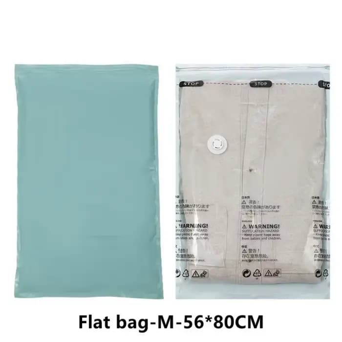 1 paquet de sacs de rangement sous vide sans pompe – Sacs de compression extra-larges pour vêtements