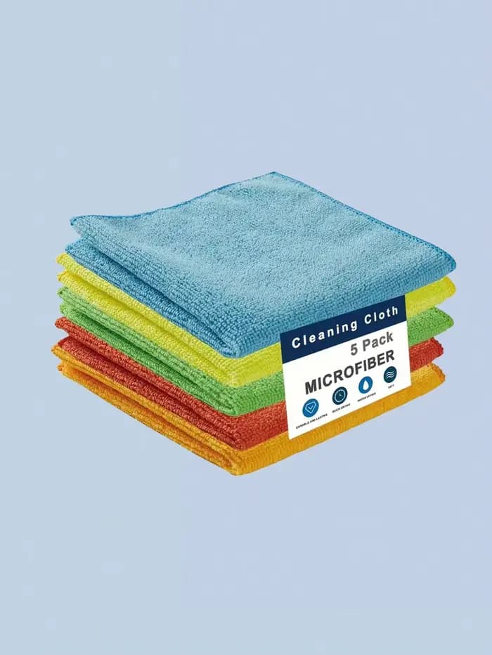 Chiffons de nettoyage en microfibre (5/10/20 points), ultra-absorbants, sans rayures, réutilisables