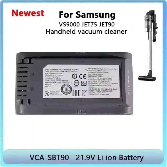 Batterie d'origine 100% pour aspirateur sans fil Samsung Vs9000 Jet90 Jet75 Jet90E VCA-SBT90