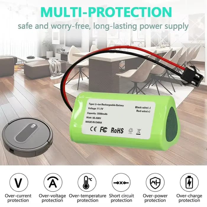 Batterie de remplacement pour aspirateur Robot Vactidy T6 T7 T8, LS001-02, 11.1V, 2600mAh, Li-ion, pièces rechargeables, accessoires