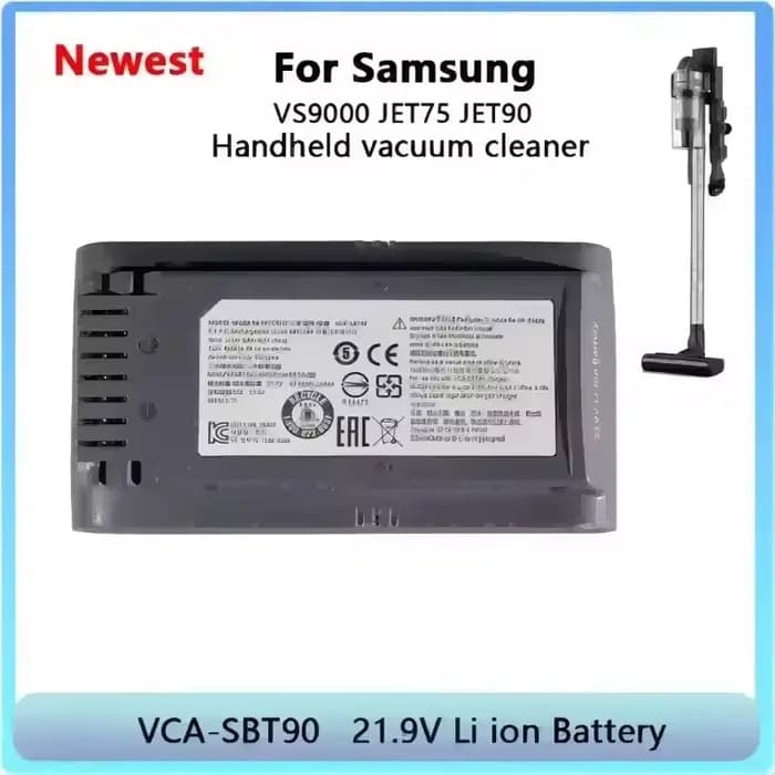 Batterie d'origine 100% pour aspirateur sans fil Samsung Vs9000 Jet90 Jet75 Jet90E VCA-SBT90