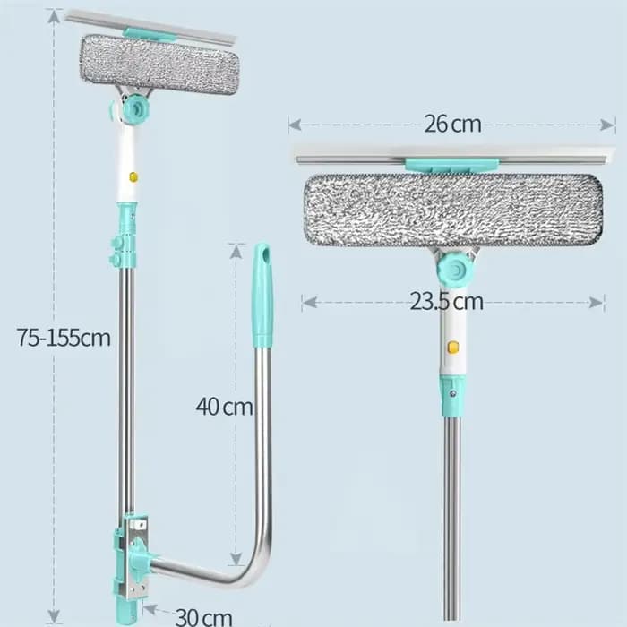 Brosse de nettoyage de vitres télescopique améliorée