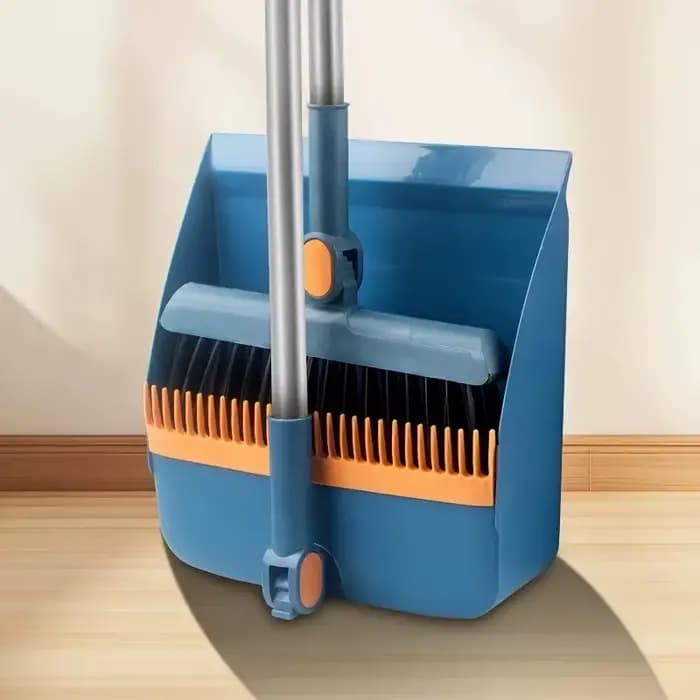 * Balai magnétique pliant rotatif 3 en 1 et ensemble de nettoyage de pelle à poussière adapté au