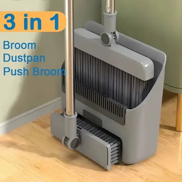 Ensemble balai, pelle et brosse 3-en-1