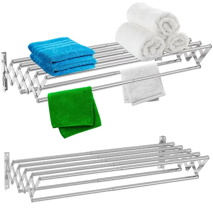 Support de séchage de linge pliable rétractable