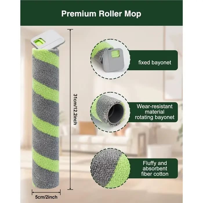Rouleau de serpillière en microfibre lavable A55X