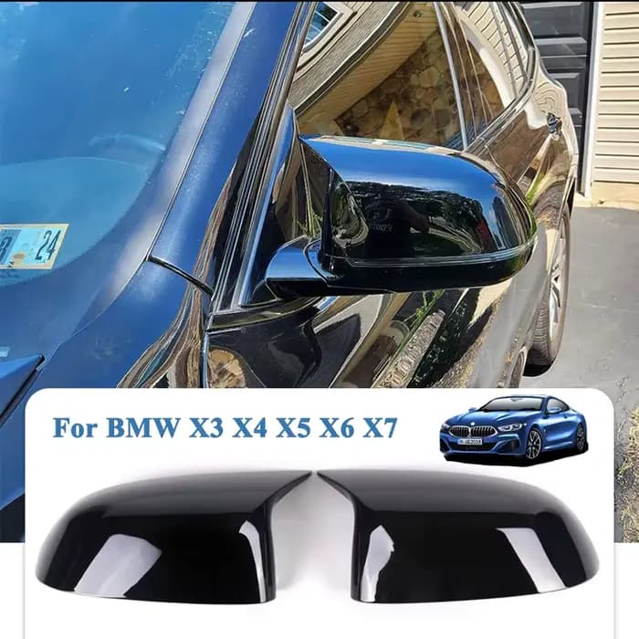 Couvercle de rétroviseur latéral de porte ABS, 2 pièces, pour BMW X3 G01 X4 G02 X5 G05 X6 G06 X G07 2018 – 2021, accessoires de style de voiture