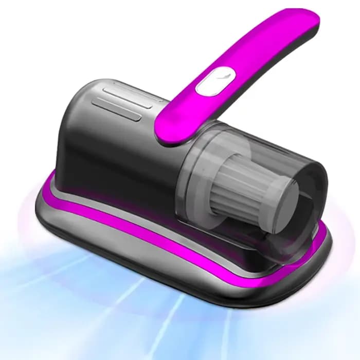 Aspirateur à matelas portatif sans fil avec filtre HEPA léger UV-C et vibrations ultrasoniques 12KPa pour tapis de siège de voiture de canapé de lit