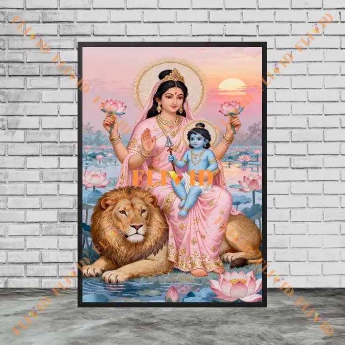 Affiche de déesse en hindouisme Parvati Kali Lakshmi Durga Saraswati, images murales pour décor d'église, peinture sur toile d'art mural sans cadre