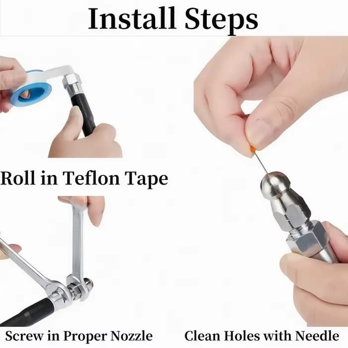 Nettoyeur de tuyau de nettoyage de drainage d'égout de 2 ~ 35m