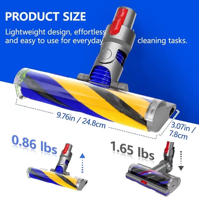 Tête de nettoyage légère et douce pour aspirateur Dyson V15 V11 V10 V8 V7