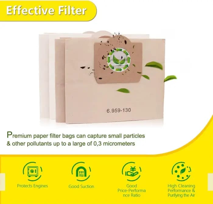 Sacs d'aspirateur pour Karcher WD3