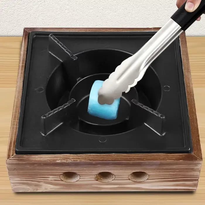 Four de cuisson portable multifonctionnel carré pour barbecue, idéal pour la cuisson à sec, les hot pots, les grillades sur bois et le camping