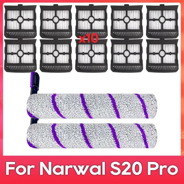 Compatible avec ( Narwal S20 Pro / Rowenta X-Clean 10 ) Pièces et accessoires pour aspirateur : brosse rouleau