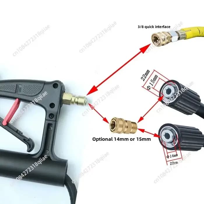 Nettoyeur haute pression pistolet à eau à tige télescopique 5