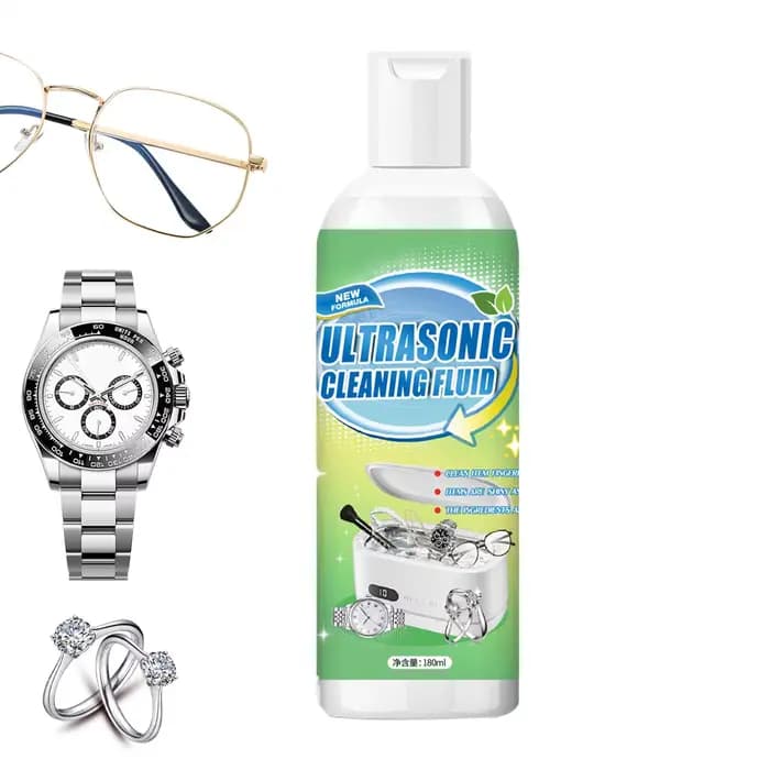 Solution de nettoyage ultrasonique pour bijoux 180 ml