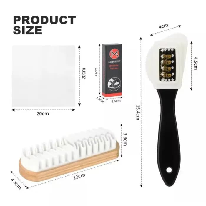 Kit de brosses en daim pour enlever les taches avec gomme
