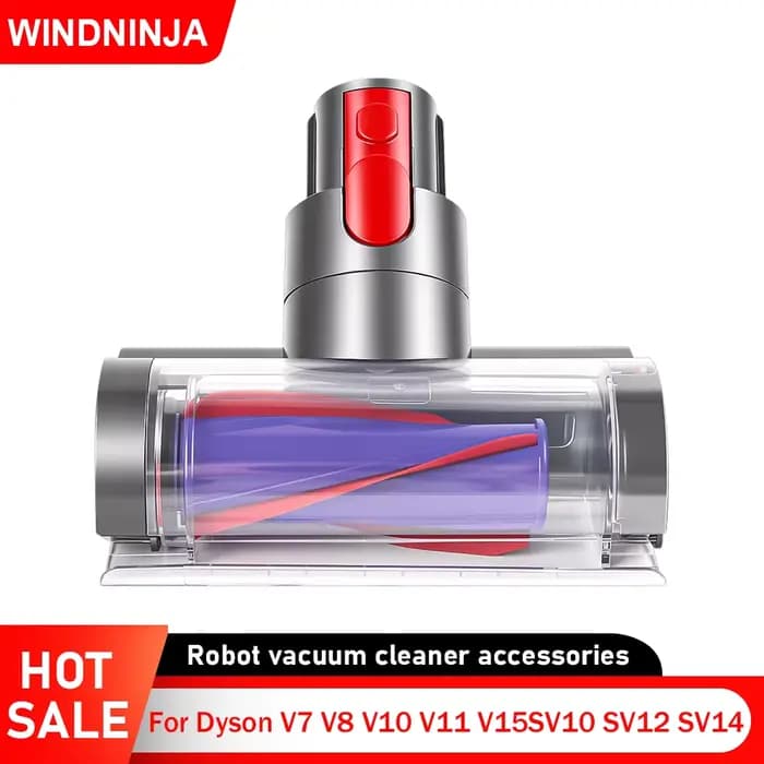 Tête d'aspirateur anti-acariens pour aspirateur Dyson V7 V8 V10 V11 V15 SV10 SV12 SV14, buse anti-acariens de remplacement avec pièces lumineuses