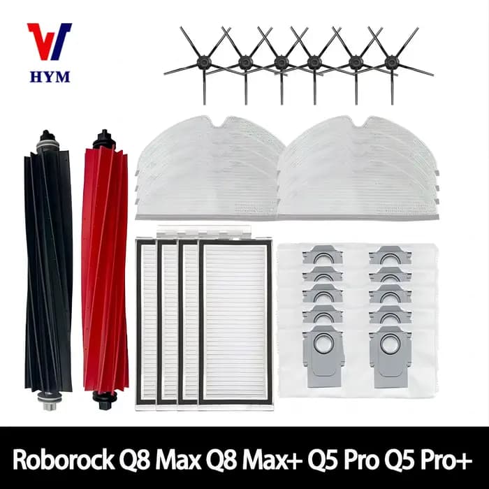 Roborock Q5 Pro + Q8 Max Q8 Max + Q5 Pro Robot aspirateur accessoires brosse principale filtre Hepa vadrouille sac à poussière pièces de rechange