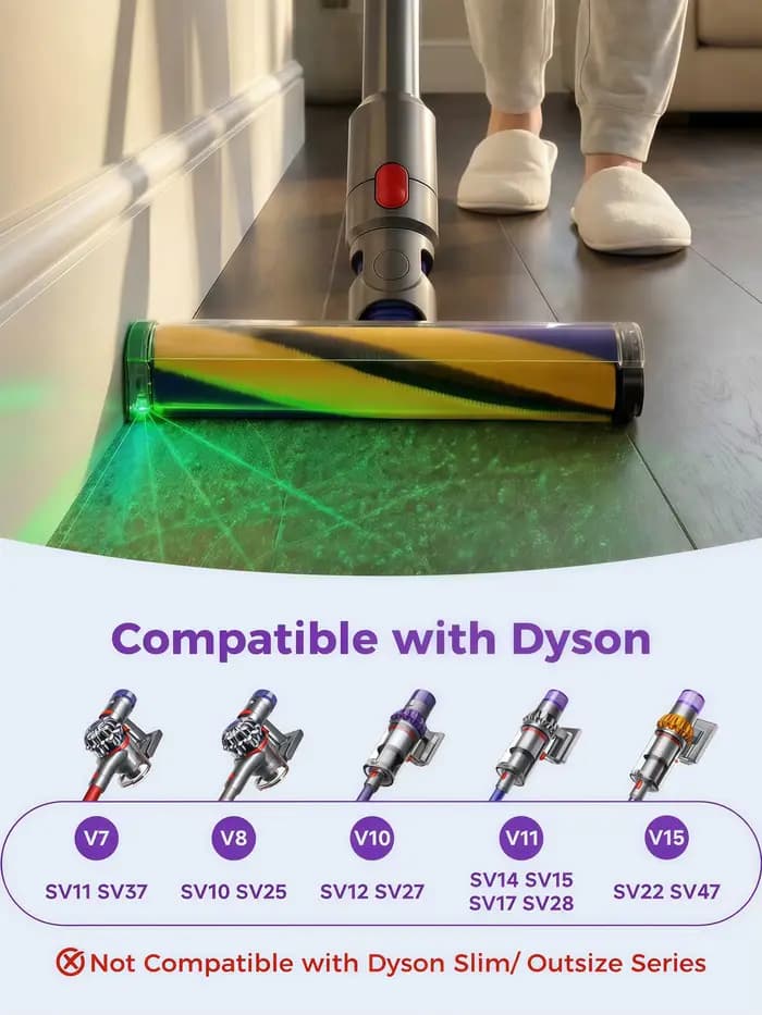 Tête de nettoyage optique LED V15 pour aspirateur Dyson V15 V11 V10 V8 V7